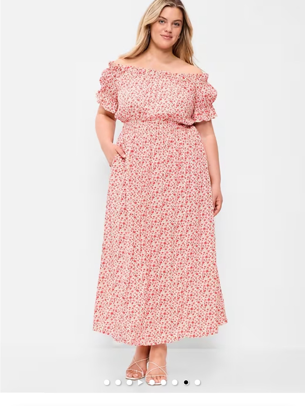 Women’s Old Navy Off-The-Shoulder Boho Floral Maxi Dress